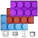 8-Cavity Large Round Silicone Baking Mold, SourceTon 3 Packs of Food Grade Non-Stick Baking Molds for Cake, Candy, Handmade Soap Muffin, Cupcake, Ice Cube
