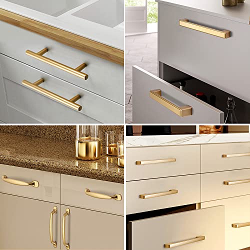 Poignée de porte dorée mate pour tiroir de cuisine et commode - 4