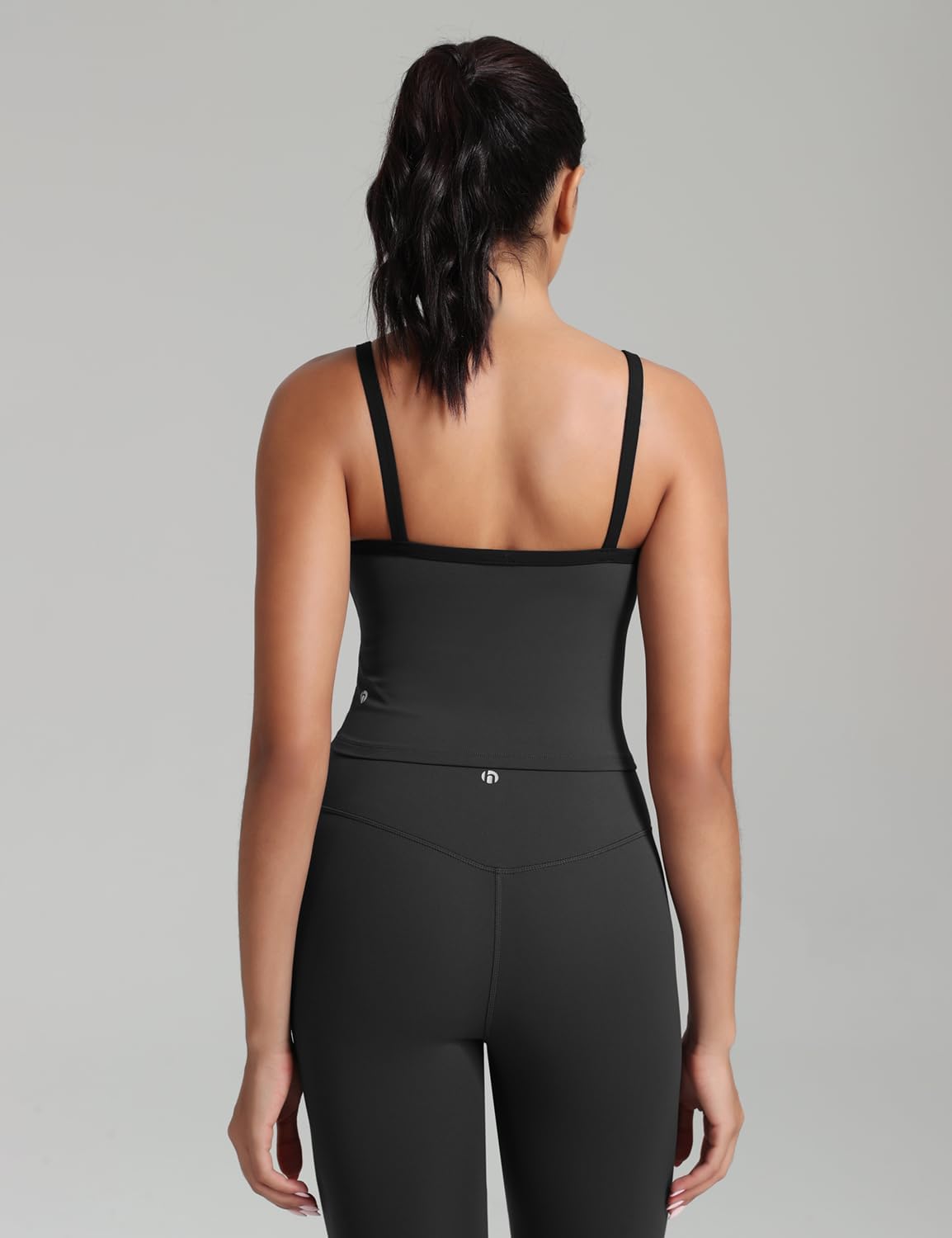 HeyNuts Vintage Color-Block Strappy Crop Tank Top for Womens, Cute Contrasting Trim Yoga Longline Sports Bras Padded A-D Cups - Image 3