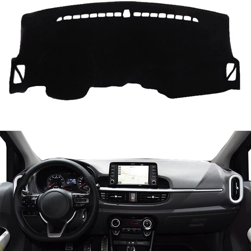 OGRAFF Almohadilla Protectora para Salpicadero,para Kia Picanto X-Line/Morning 2018 (LHD),Protector de Panel de Instrumentos Alfombrilla Antideslizante