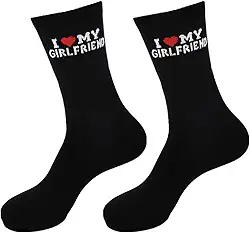 Guqqeuc Meias de Dia dos Namorados, presentes engraçados para casais, presentes de namorada para ele, presentes de Dia dos Namorados para casais