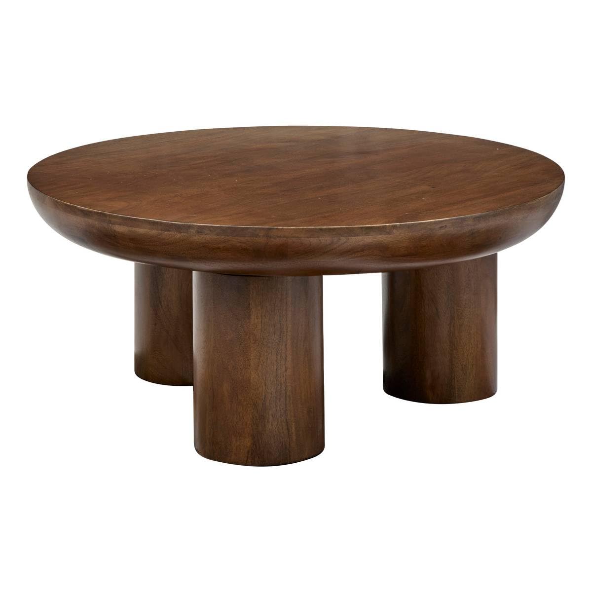 Table basse Stambh manguier 90x90cm pour vos soirées conviviales et apéritifs au salon