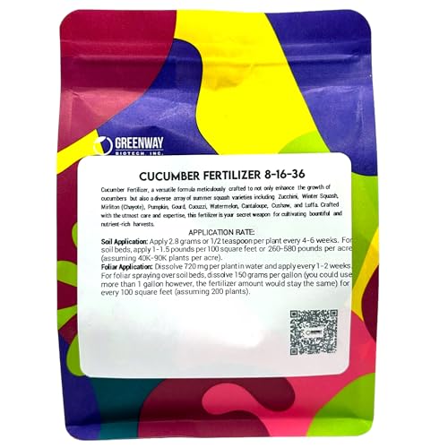 Greenway Biotech, Inc. Cucumber Fertilizer 8-16-36-100% Water Soluble Plus Chelated Micronutrients...