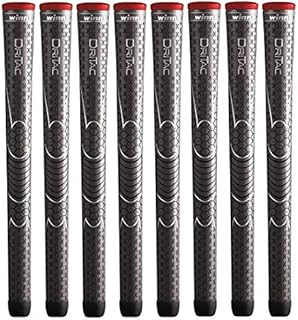 Winn Dri-Tac Standard Size Golf Grips - Set of 8, Dark Gray