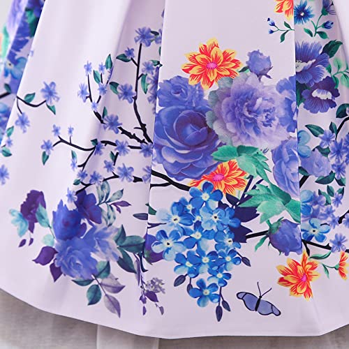 Vestido de niña vacacional con manga voladora para tardes de playa 4