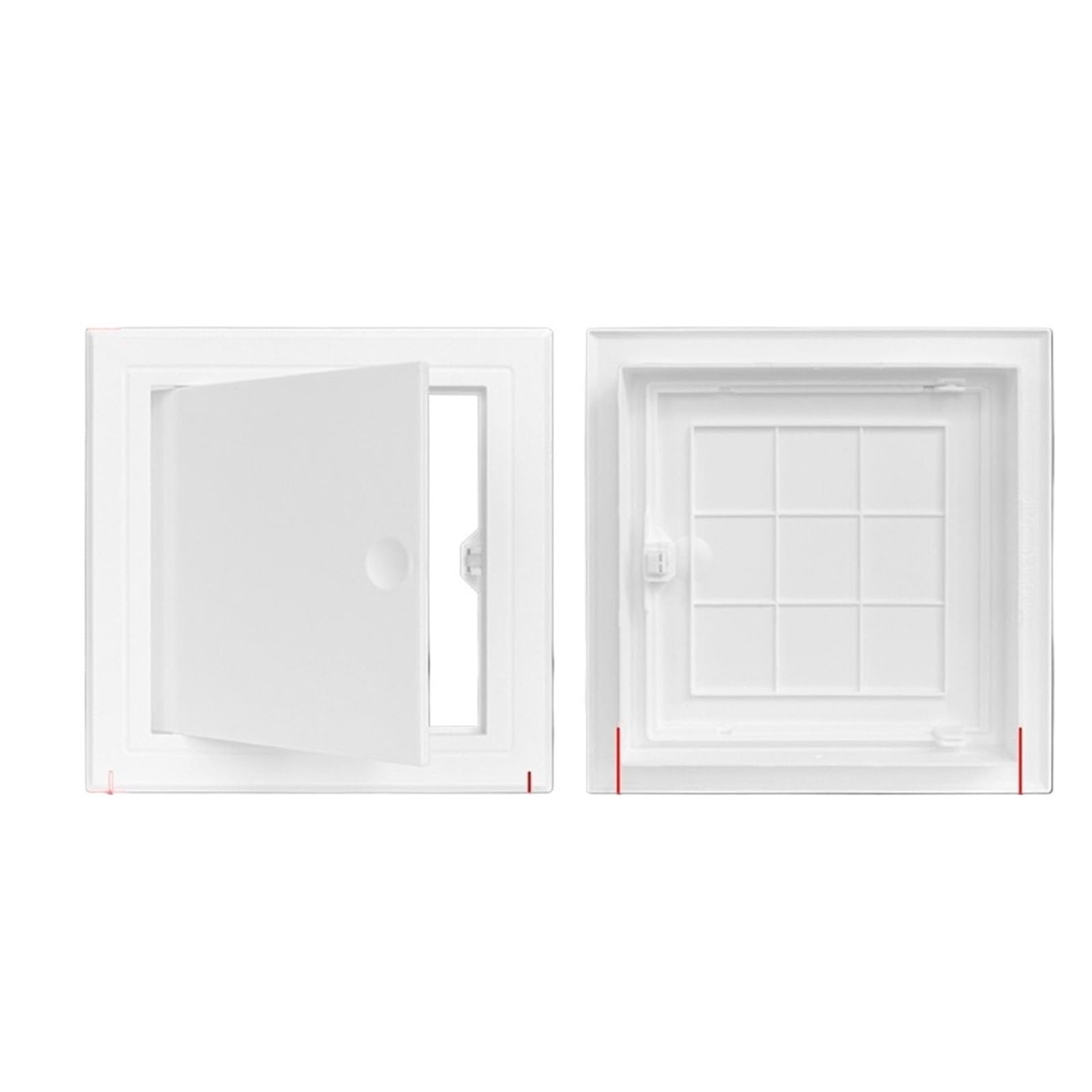 Dunsby 150X150 No Adhesive Access Panel Access Panel For Drywall Door Press Type Plastic Opening Flap Cover Plate White Hatch Doors Ceiling(150X150 No Adhesive)