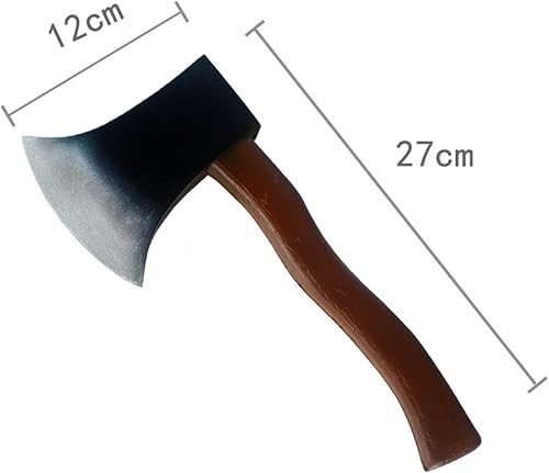 Miniatura 5 de Disfraz de leñador para disfraz de leñador, accesorios de hacha de hacha con aspecto de madera para fiesta, color negro