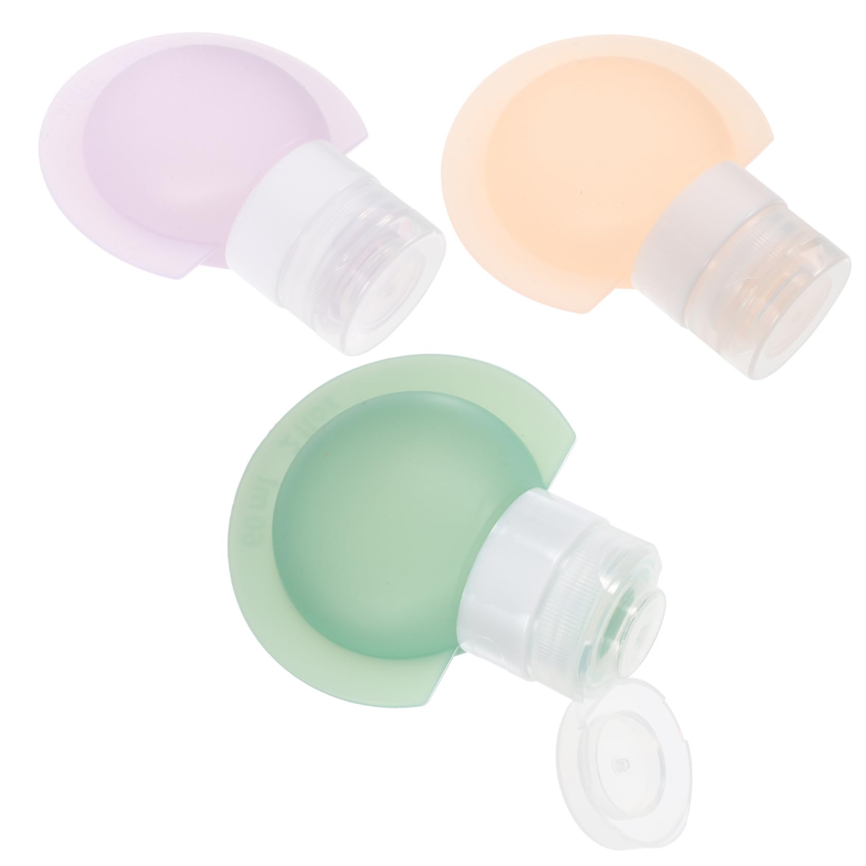PACKOVE 4 Set Set Bottiglia in Silicone Ricarica Di Shampoo Bottiglie Portatile Bottiglia Da Toilette Da Viaggio Flaconi Di Shampoo E Balsamo Da Viaggio Per o Pp 3 Pezzi*4