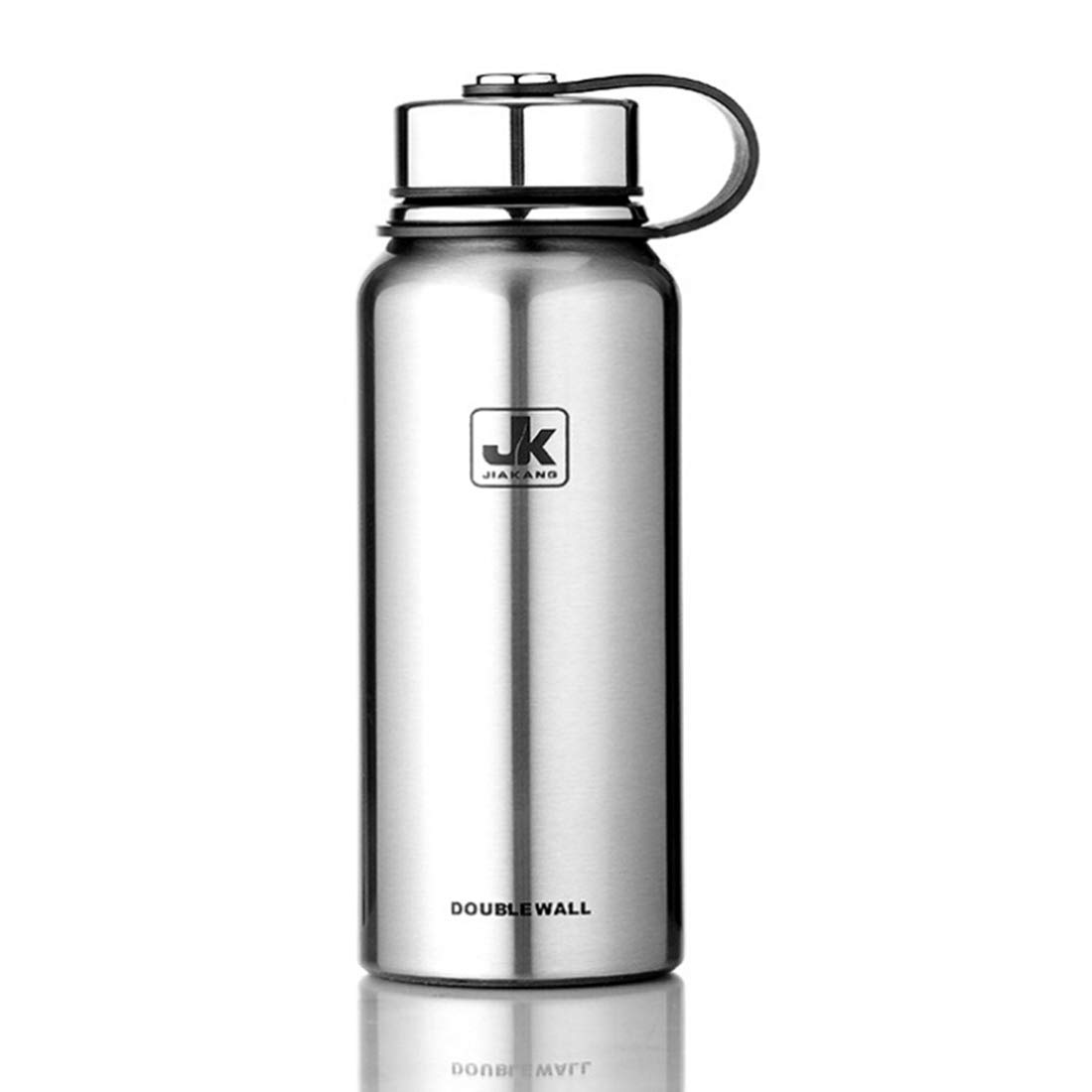 MDYHMC KTKT AYSMG 800ml Outdoor Vacuum Stainless Steel Heat Insulation Cup Portable Large Capacity Sports Bottle(Black) (Color : Silver)