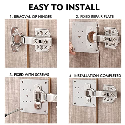 Jiaxitek 12 pcs Hinge Repair Plate Kit - Image 3