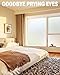 Lovepea Pure Frosted Glass Window Privacy Film 24 Hour Two Way Privacy, Removable, Static Cling, Ideal for Privacy scenarios Such as Home Office Doors and Windows (17.5 x 78.7 Inch)