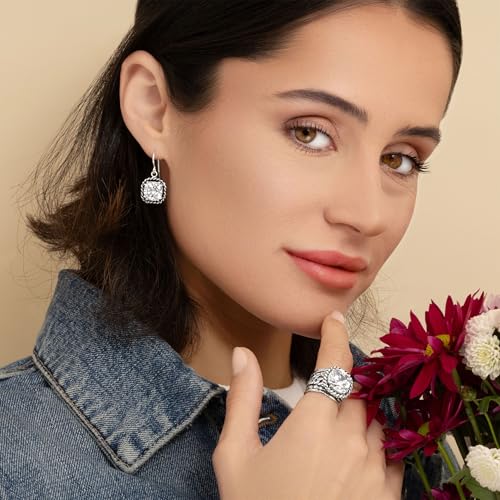 925 Sterling Silver Dangle Earrings for Women - Rope with Cubic Zirconia Vintage Design - Hypoallergenic, Lead & Nickel Free - Artisan Handcrafted Statement Earrings by Jean Rachel Jewelry4