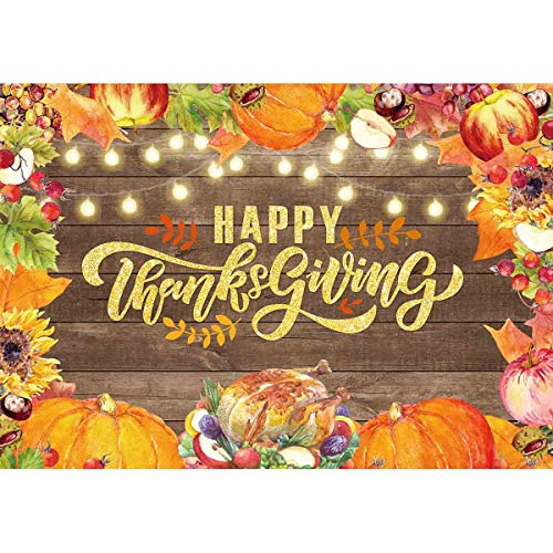 Fotohintergrund „Happy Thanksgiving“, Kürbis, Türkei, Ahornblätter, Fotografie, Herbst, Ernte, Partyzubehör, Event-Dekoration, Banner,