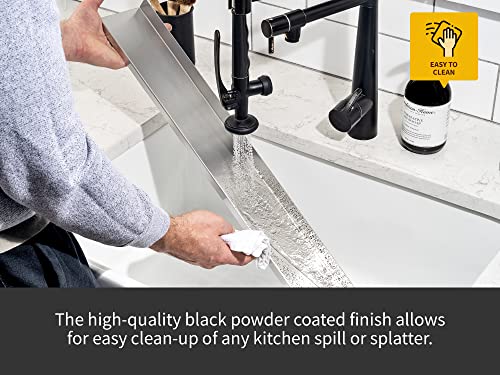 Stoveshelf Deluxe 30" Length Black Magnetic Shelf For Kitchen Stove - Kitchen Storage Solution With Zero Installation - Over Stove Spice Rack Organizer #TOP6