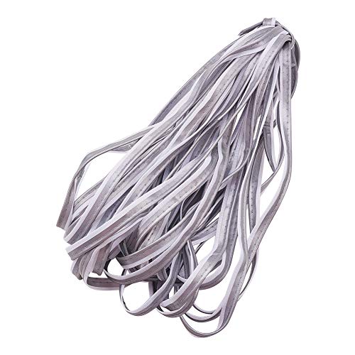 WANDIC Reflective Piping Fabric Strip, 20 Yards/18.3 cm Silver Reflective Edging Braid Trim