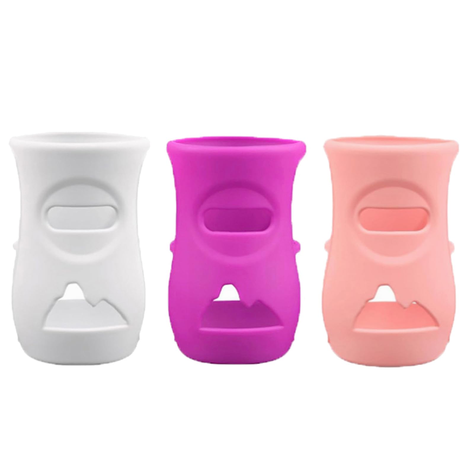 of 3pcs / 1pc Protective Silicone Covers for Glass Bottles Shatter Proof Holder Case Sleeve 120 / 240ml Bottle Holder Case