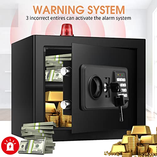 1.2 Cu Ft Home Safe Fireproof Waterproof, Digital Home Security Safe Box With Electronic Keypad And Led Light, Medicine Lock Box For Firearm Medicine Money Documents Valuables #TOP6