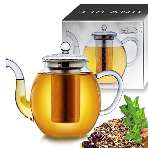 Creano Théière 1 l en verre borosilicaté 