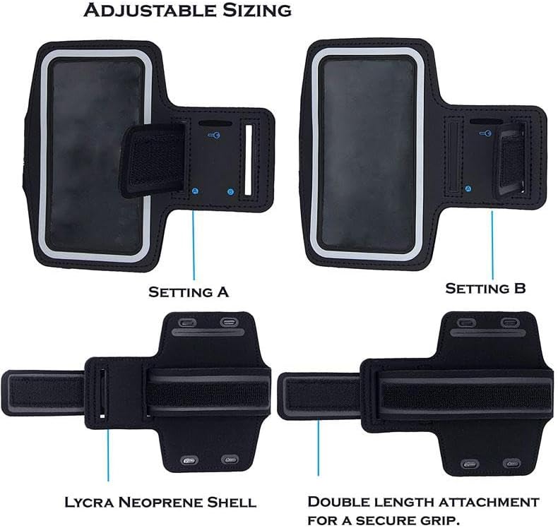 Miniatura 6 de Brazalete deportivo para correr, gimnasio, entrenamiento, compatible con Samsung Galaxy A25 5GA24A23 5G, funda para correa de brazo reflectante