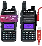 Mirkit 2хTP8PRO Baofeng Two Way Radio Long Range 8W - Walkie Talkies with USB Type-C Charging & B...