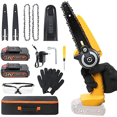 flintronic Mini Kettensäge, Akku Kettensäge 6 Zoll Cover