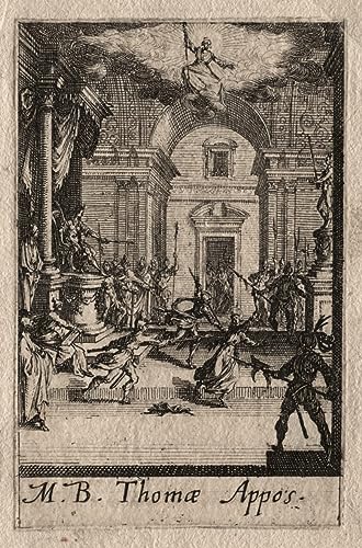 Art Tableau Le Martyre des Apôtres Jacques Callot Impression sur Toile 60x90cm