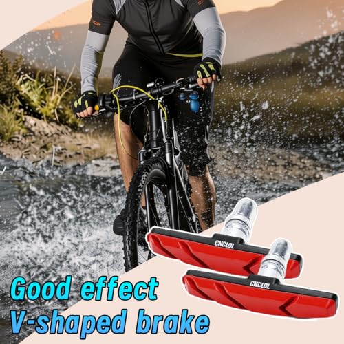 Image of Chooee Bike V-Brake Pads, Bicycle 70mm Brake Blocks Set, 2 Pairs Universal Brake Shoes
