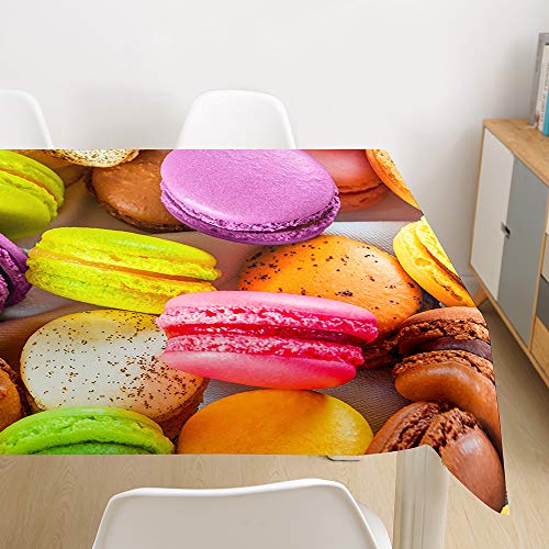 FANSU Nappe Rectangulaire, Cuisine 3D Nappe de Table Imperméable Anti Tache Résistant Lavable et Facile d?Entretien Nappe pour Fête Restaurant Jardin...