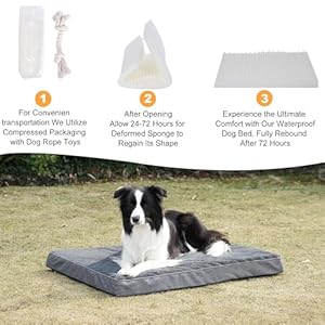   Waterproof-Dog-Beds-for-Large-Medium-sized-Dogs-Washable-Orthopedic-Dog-Bed-with-Removable-Cover-Egg-Crate-Foam-Pet-BedDog-MattressKennel-Pad-36-x-27-inches-for-Dogs-Up-to-65-lbs