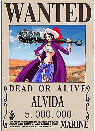 爆売りセール開催中 アニメ漫画マンガ映画ワンピース麦わらの一味募集賞金アルビダキャンバス絵画壁アートポスター男の子ファン寝室スタジオ家の装飾壁画