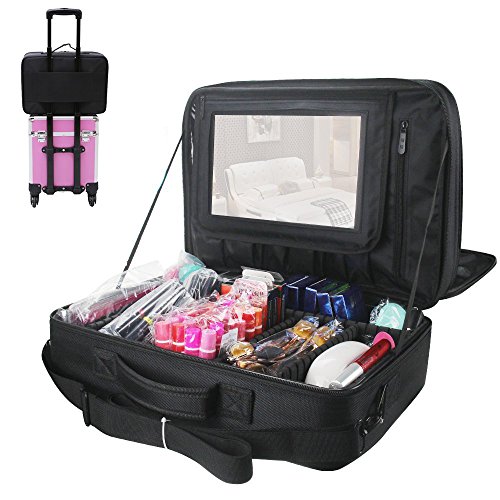 Relavel Extra Large Makeup Case Travel Makeup Train Case Professional Makeup Artist Bag