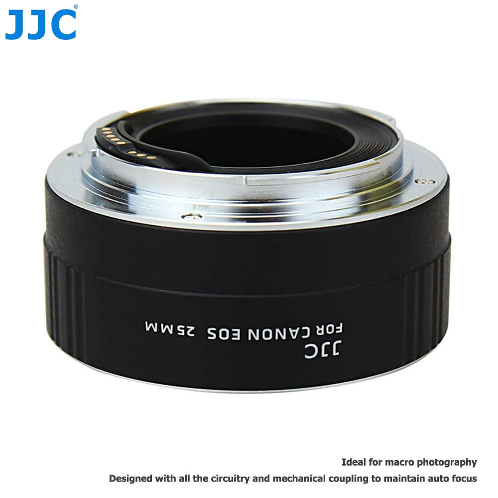 JJC 25mm Métal Ensemble Tube d’Extension Automatique Macro pour Canon EOS Caméra