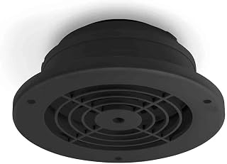Black Soffit Exhaust Vent - compatible with Bathroom | compatible with Kitchen Fans - 4", 5", 6" Sizes, Efficient Airflow