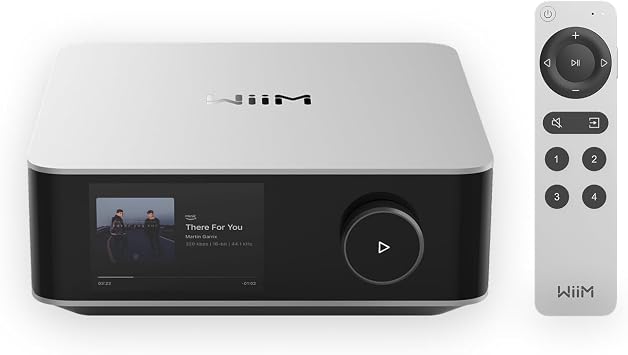 WiiM Amp Ultra Stereo Streaming Amplifier, HDMI ARC & RoomFit, Silver