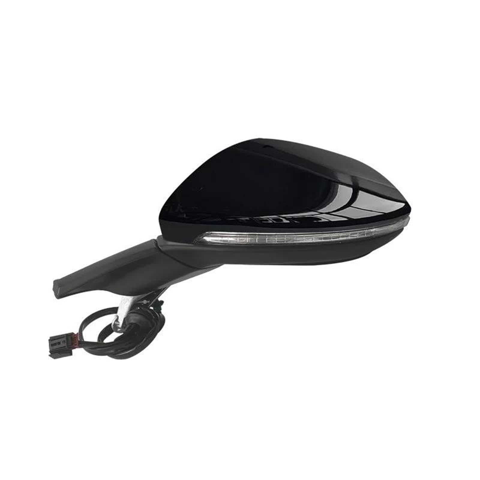 Specchio Laterale 5GG857507A per VW per Golf 7 MK7 2014-2016 Specchietto Retrovisore Elettrico Pieghevole Specchietto Riscaldato Regolazione Elettrica con Luce Specchietto Esterno(Nero,Sinistra)