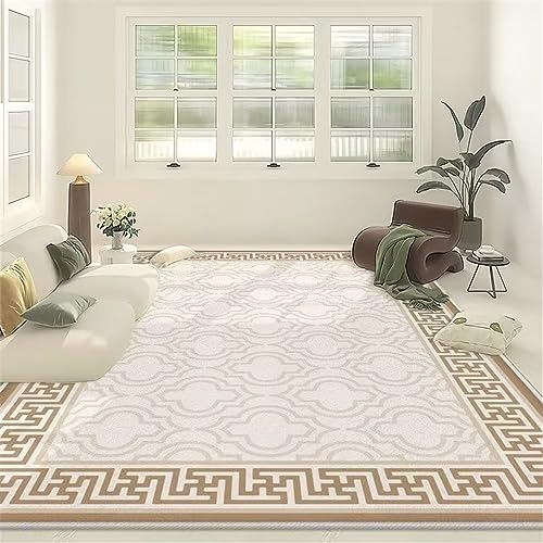 Tapis marron géométrique 160x200 cm pour chambre ado