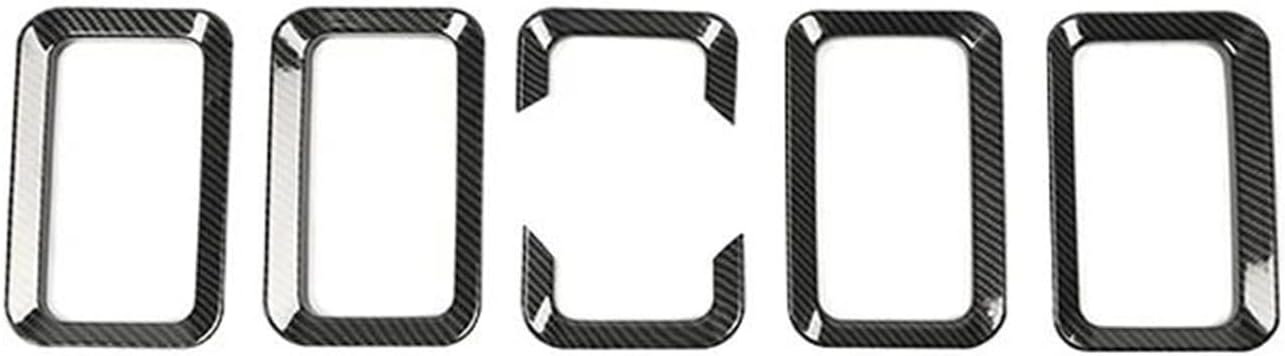 Car Front Grill Ring Racing Grille Inserts Trim Cover Replacement for Suzuki For Jimny JB74 2019 2020 2021 2022 2023 2024 Exterior Accessories Air Vent Grille Cover(Carbon Gra