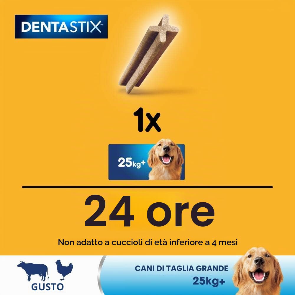 Pedigree DentaStix Daily Oral Care - Bastoncini da masticare per cani di grandi dimensioni - per una buona igiene orale - 10 confezioni da 7 bastoncini