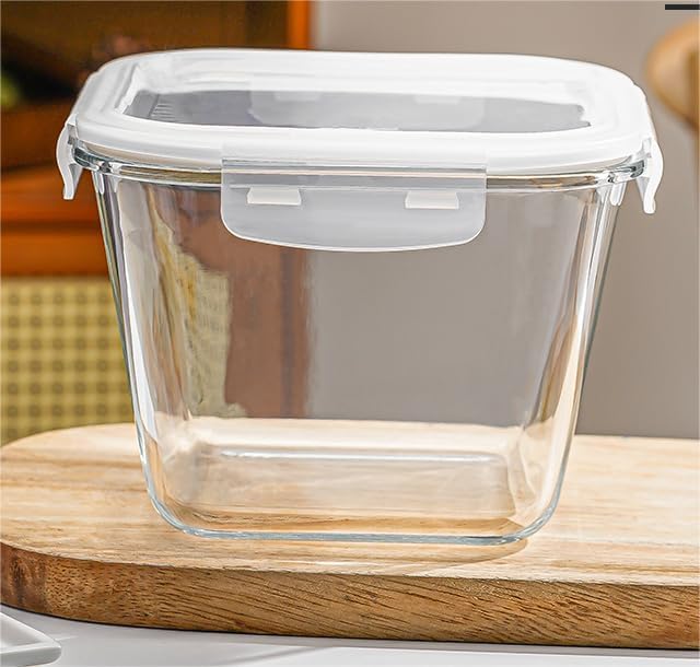 Glazera 900ml Square Glass Food Storage Container - Image 1