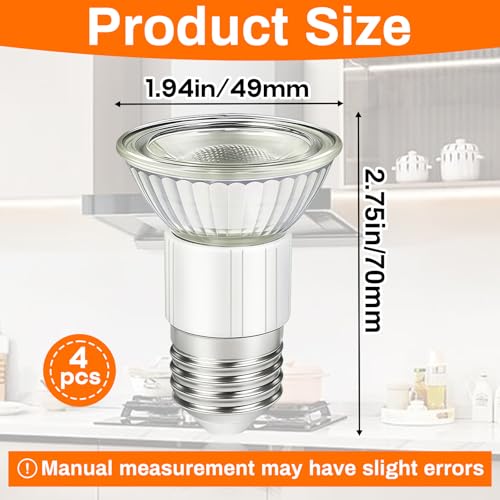 4-Pack Z0B0011 Hood Bulb, E27 5W LED Base, Compatible with Zephyr/DACOR by Solusoul - Used condition - Image 2