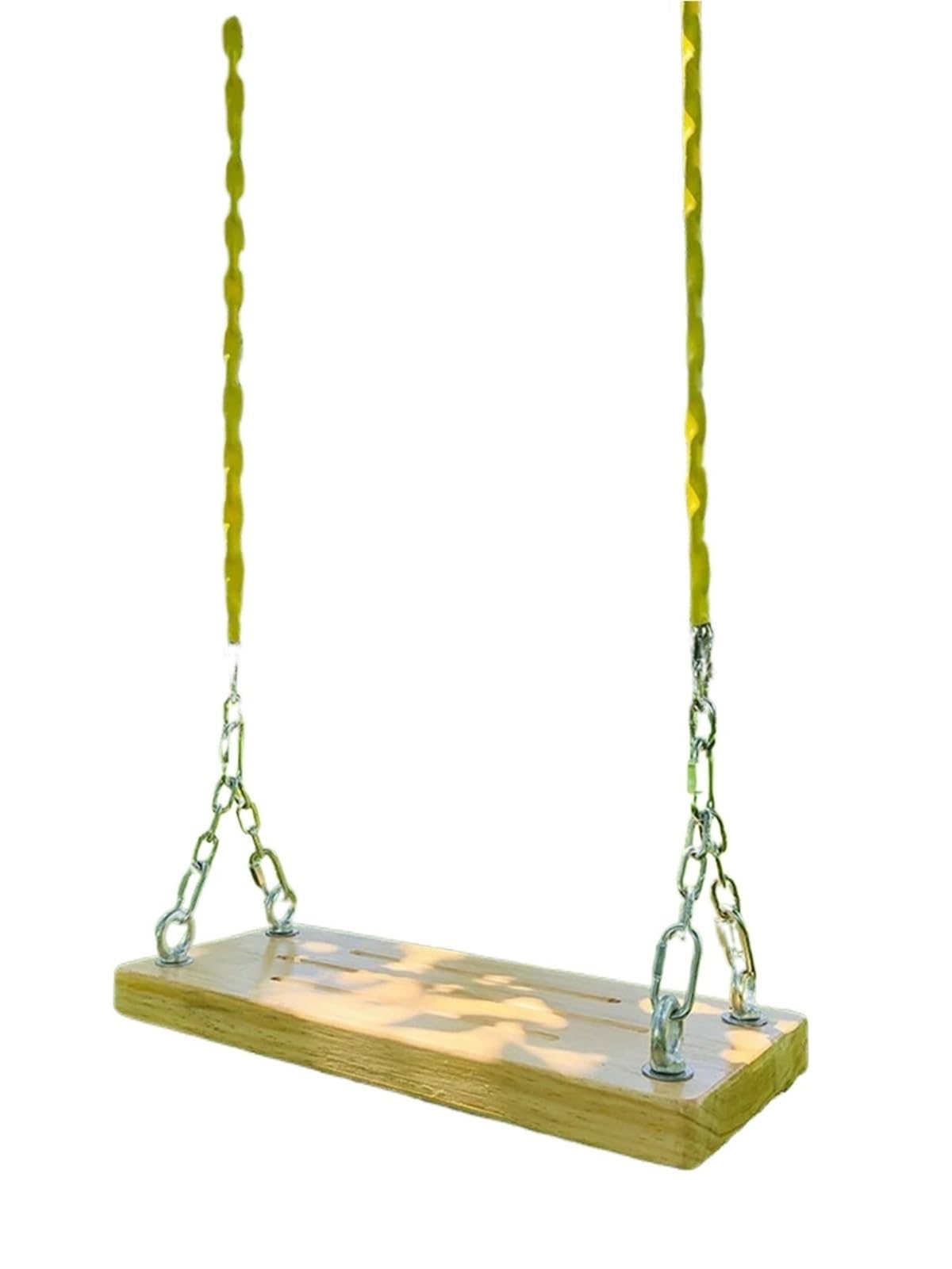 Altalena da giardino per adulti, robusta tavola in legno massiccio e catena in acciaio zincato, ideale per balcone, patio e terrazza (60 x 20 cm) e confortevole