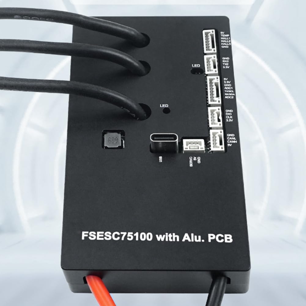Controlador de Motor Sin Escobillas E-Bike 75100 Single Drive ESC Placa Base de Aluminio para Scooter EléCtrico 100A Controlador de Velocidad