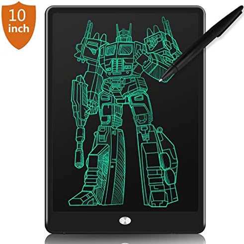 LCD Writing Tablet, 10'' Electronic Writing & Drawing Board Doodle Board for Kids & Adults, Handwriting Paper Doodle Pad with Smart Stylus & Memory Lock for Home, School and Office