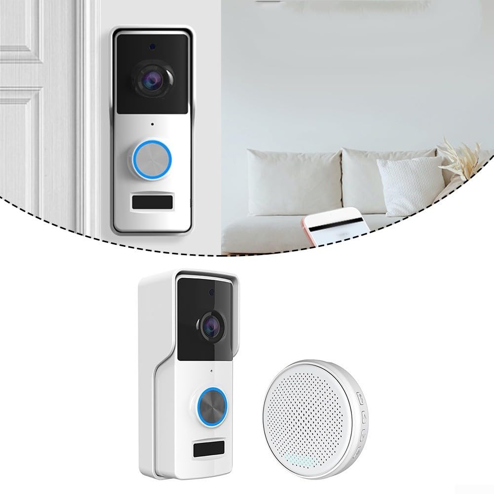 Sonnette Vidéo Fil 2K Grand Angle 90° IP65 Sonnette Vidéo Fil