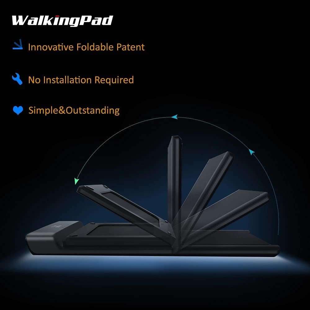 WALKINGPAD A1 Pro Walking Pad Folding Treadmill Smart Walk Slim Foldable Exercise Fitness Equipment Under Desk Running Indoor Outdoor Gym Maximum Load: 300 Lbs