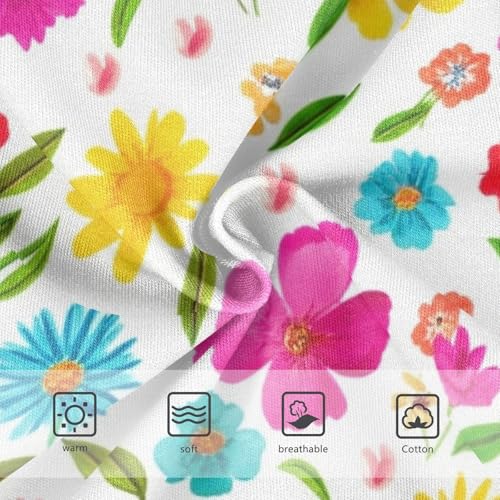 Spring Flowers Colors Pink Toddler Underwear Custom 2t Cotton Cute Panties Girl Print Underpants Briefs3