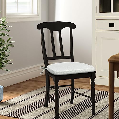 Shinnwa Chair Cushion With Ties For Dining Chairs [17 X 16.5 Inches] Non Slip Kitchen Dining Chair Pad And Seat Cushion With Machine Washable Cover - Off White #TOP5