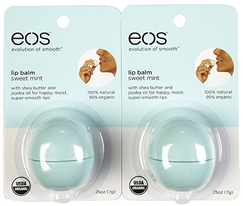 EOS Organic Lip Balm Sphere, Sweet Mint, 2 Count