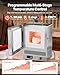VEVOR 1500W Programmable Electric Kiln, Digital Melting Furnace with Multi-Stage Temperature Control, Stainless Steel 2192°F/1200℃ for Jewelry, Metal, Glass, Ceramics, Wax Casting & DIY Crafts