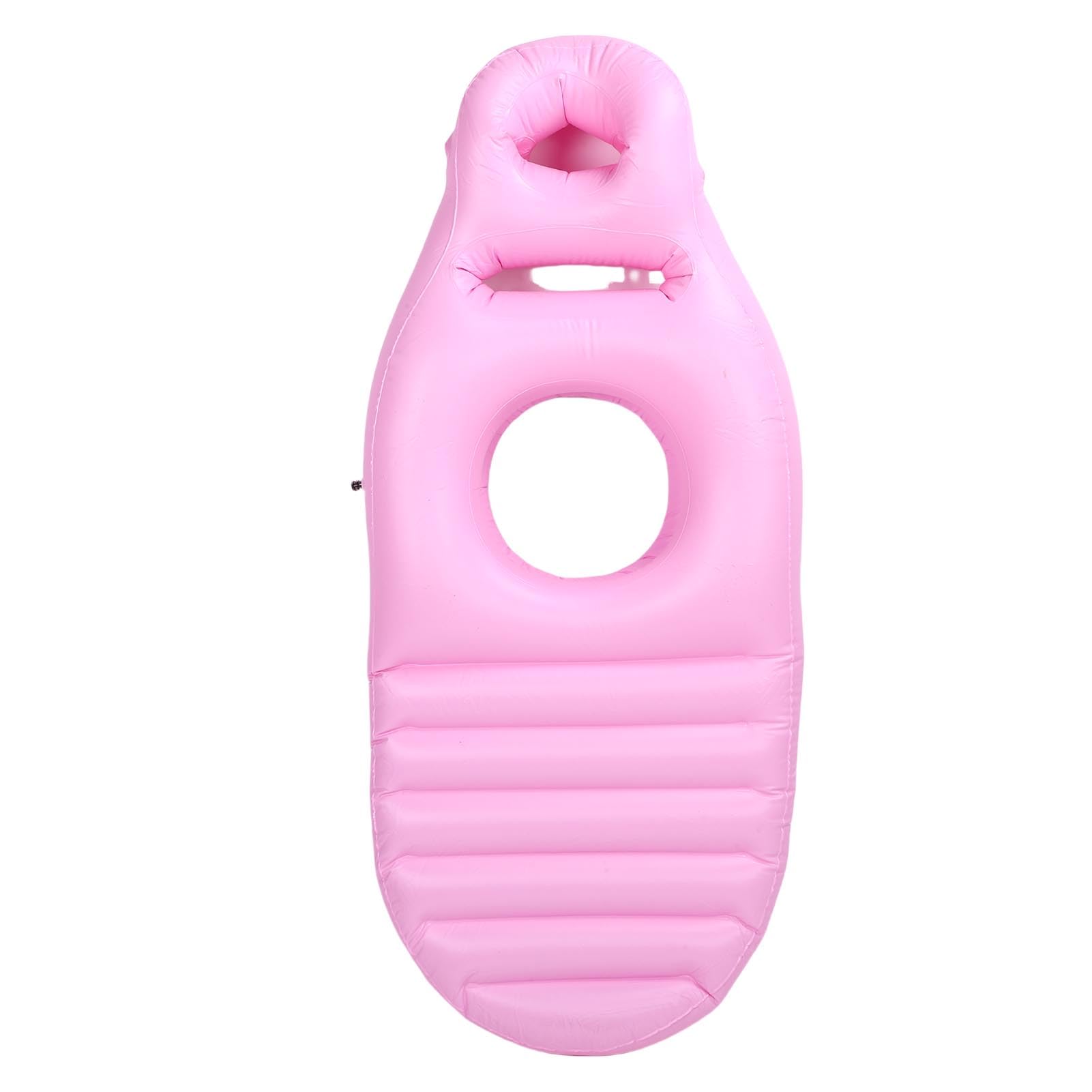 Almohada de Cuerpo Entero con Orificio para el Vientre Cómodo Soporte Inflable para Dormir Maternidad PVC 165x70cm 1 Unidad (Rosa)